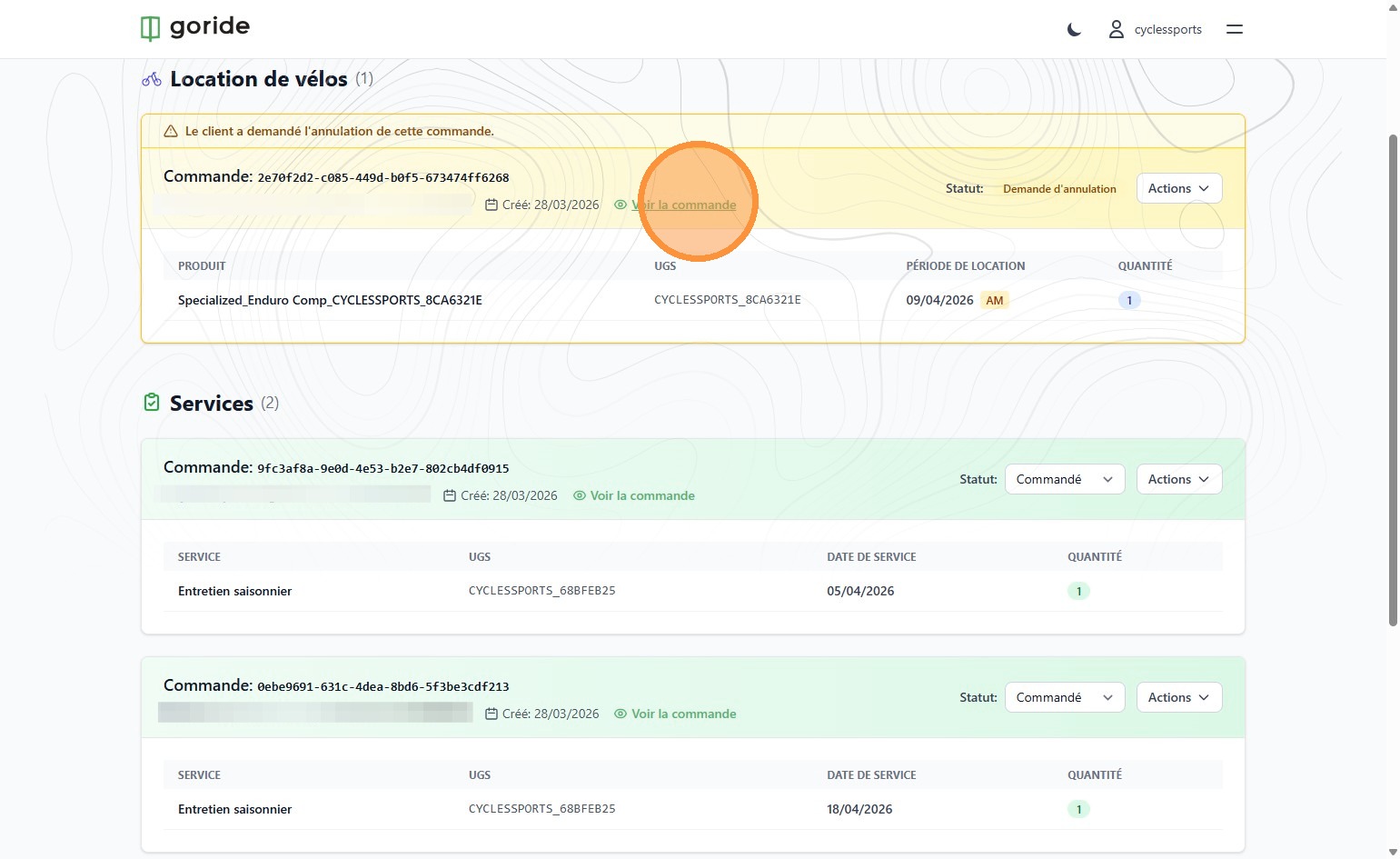 Accessing Your Upcoming Bike Rentals and Services Dashboard